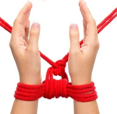 Бондажна мотузка Easytoys, нейлонова, червона, 5 м