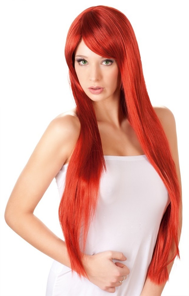 Перука червона Long Straight Red Wig