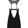 Obsessive Donna Dream babydoll - сексуальна сорочка з мереживом та стрінги, M/L (чорний)