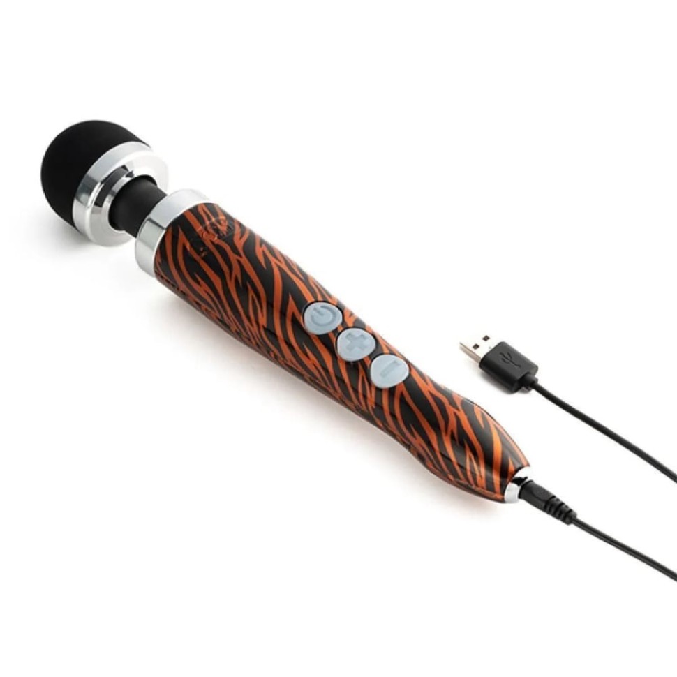 Масажер-мікрофон Doxy Die Cast 3R Wand Vibrator Tiger, тигровий