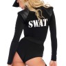 Костюм еротичних спецсил Leg Avenue SWAT Team Babe XS, боді, пояс, підв’язки, іграшкова рація, кепка