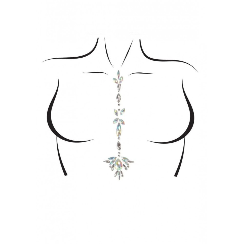 Кристали для тіла Jade Jewels Sticker від Leg Avenue, прозорі