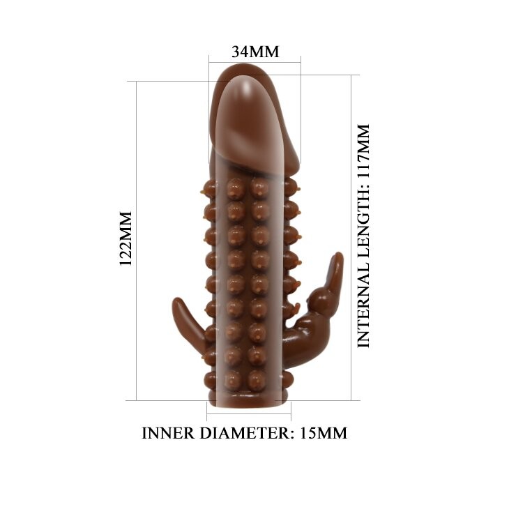 Насадка-презерватив BI-016004-0902S ( коричнева )