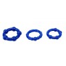 Набір ерекційних кілець Beaded Cock Rings, Blue