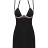 Obsessive Selinne chemise & thong - еротична сорочка та стрінги, M/L (чорний)