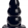 Анальная пробка Tripple Ripple Butt Plug Large, 11,6х6 см (черный)