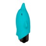Міні-вібратор у вигляді дельфінчика, блакитний, Adrien Lastic Pocket Vibe Flippy Blue, 7,5 х 2,5 см