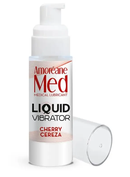 Стимулюючий лубрикант від Amoreane Med: Liquid vibrator - Cherry (рідкий вібратор), 30 ml