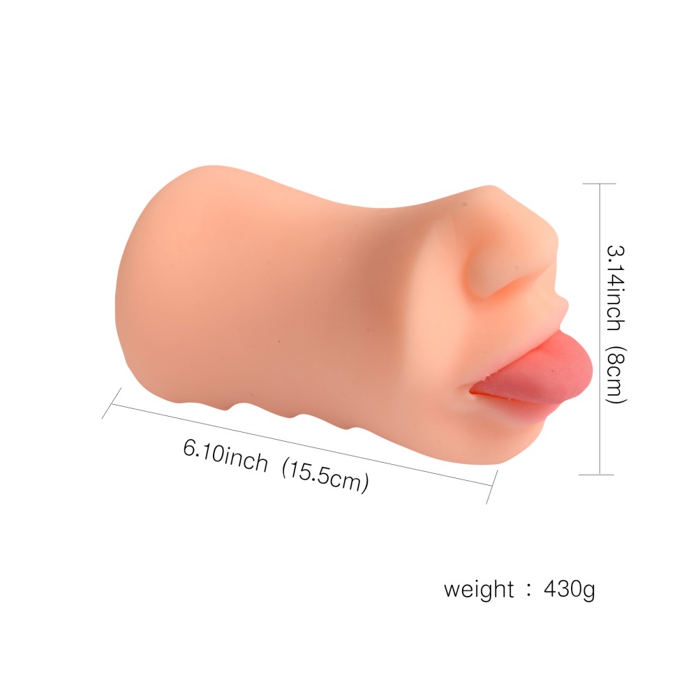 Мастурбатор для орального сексу (РОТИК) без вібрації колір тілесний