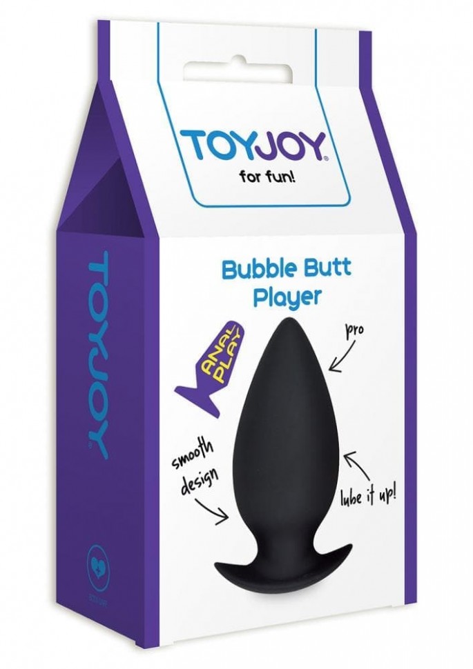 Анальная пробка Bubble Butt Player Pro, 11х5 см (черный)