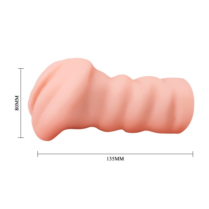 Мастурбатор вагіна реалістичний бежевий, 13.5 х 8 см