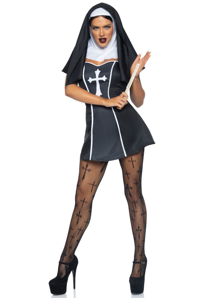 Leg Avenue - Naughty Nun - Сексуальний костюм черниці, XS