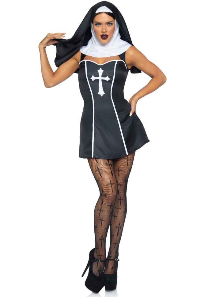 Leg Avenue - Naughty Nun - Сексуальний костюм черниці, M