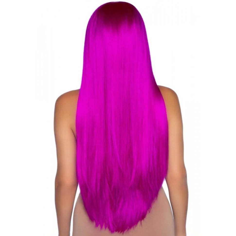Перука пряма довга Leg Avenue, рожева, світиться в ультрафіолеті, 84 см, розмір O/S
