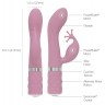 Розкішний вібратор-кролик Pillow Talk - Kinky Pink з кристалом Сваровські, потужний