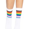 Шкарпетки жіночі в смужку Leg Avenue Pride crew socks Rainbow, 37–43 розмір